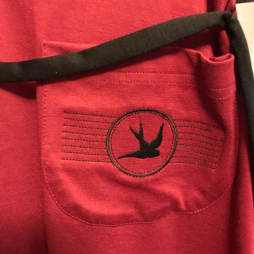 Rock Steady black mesh top with bird design